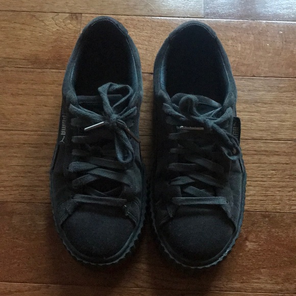 puma creeper velvet rihanna fenty glacier grey